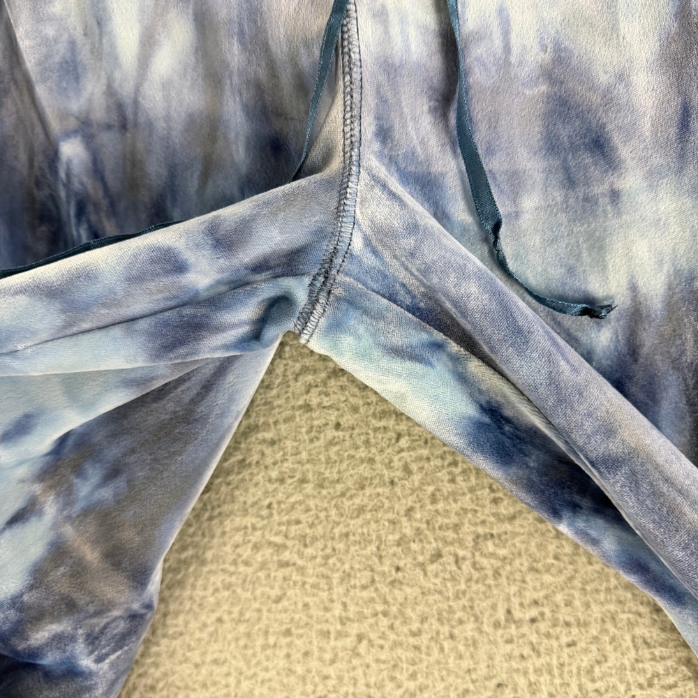 Mudd Velour Lounge Set Kids 14‎ Blue Tie Dye Vintage Y2K Wide Leg Drawstring - Picture 3 of 15